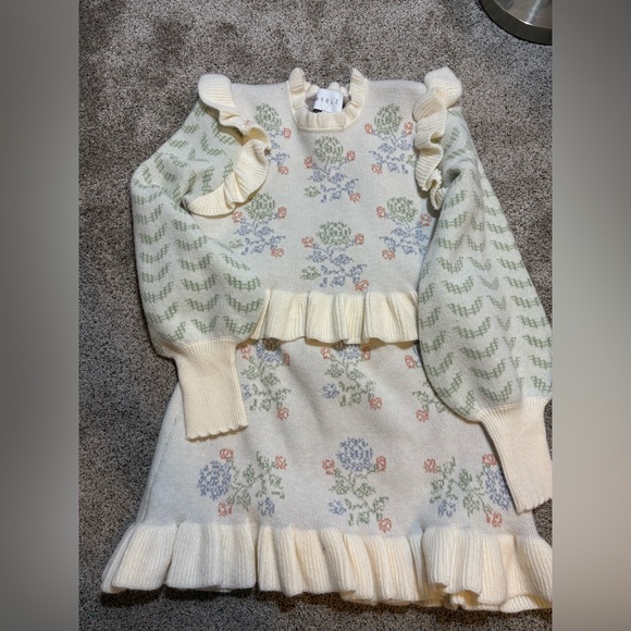 NWT Mable by Anthropologie Floral Knit set - Picture 4 of 4